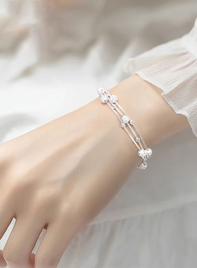 三生三世转运珠手链女纯银