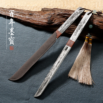 Kim B Tang Xuan Paper Cutting Paper Knife Tailor Paper Knife Straight Shank Hand Forged and Calligraphy Imitation Ancient Portable Beauty Artificial Knife