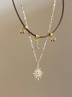 日落派对女美拉德复古项链