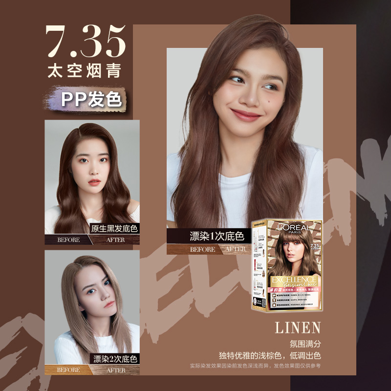 歐萊雅美發卓韻霜時尚染發劑女榛果冷茶橄欖茶棕冷棕非泡泡染發膏_歐萊雅美發官方旗艦店_美發護發_假發
