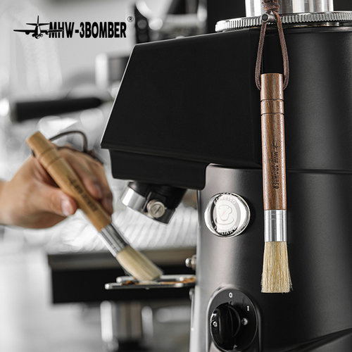 MHW-3BOMBER轰炸机 咖啡吧台实木毛刷 猪鬃毛刷 磨豆机粉渣清洁刷 - 图3