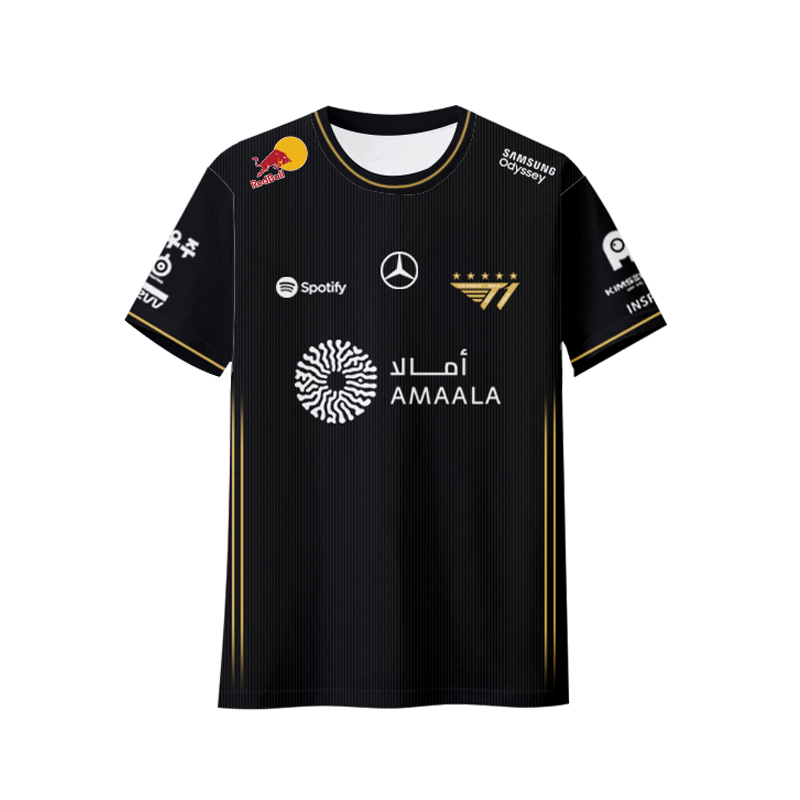 T1战队队服S15全球总决赛FAKER同款比赛服速干短袖T恤衫男女半袖 - 图3