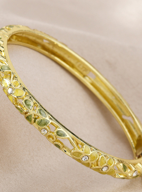 新中式国风景泰蓝珐琅开口单层镂空手镯旅游景区纪念品礼物细镯子