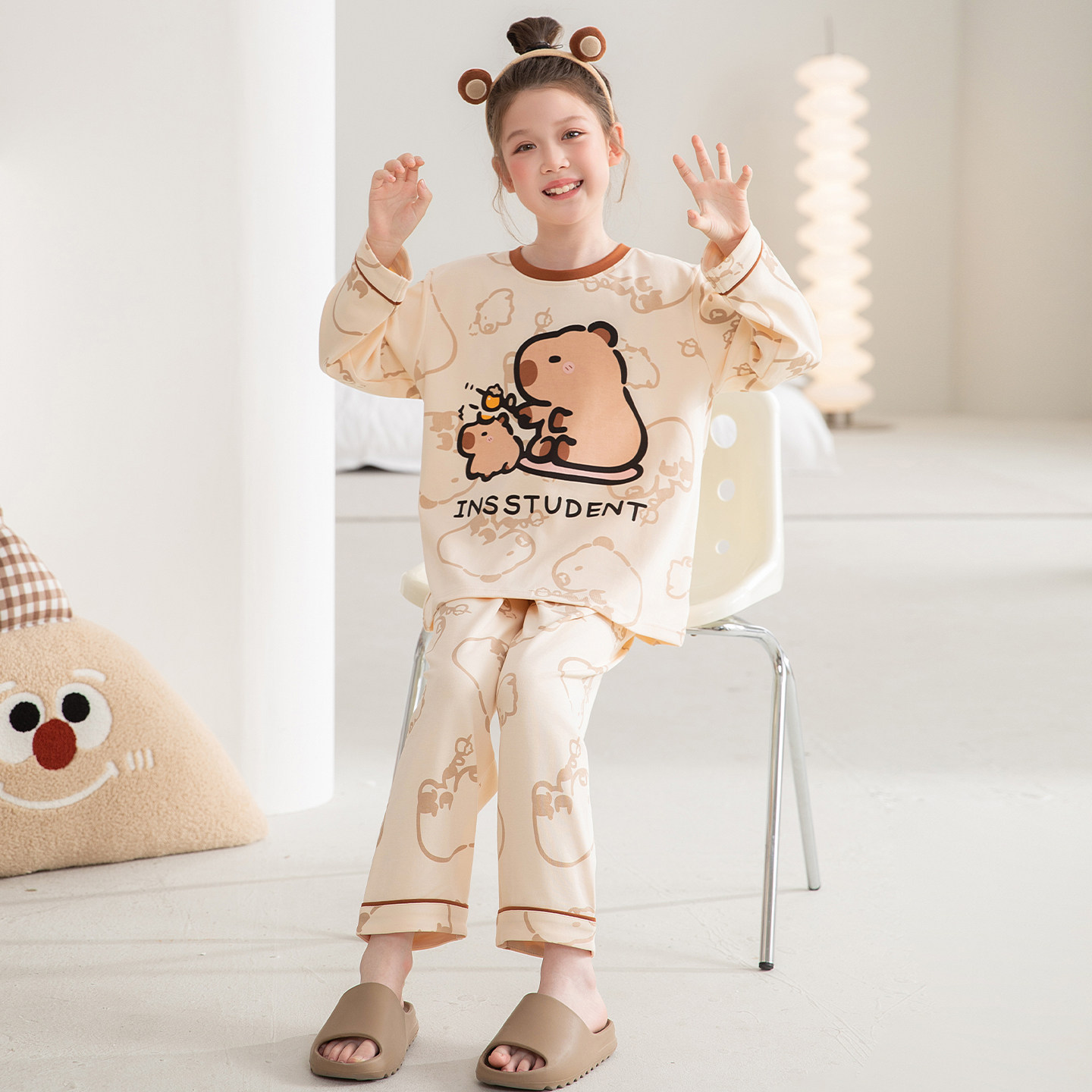 2025新款睡衣女童春秋季纯棉长袖儿童家居服套装女孩初中生可外穿,淘宝优惠券,粉丝福利购,淘宝优惠卷