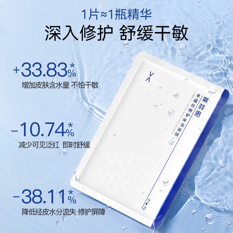 万宁伊肤泉莱菲思水晶丝修护贴片面膜补水复活草精华舒缓敏感肌
