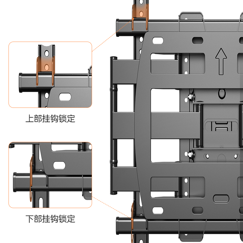 电视机伸缩挂架壁挂折叠旋转支架通用于索尼海信小米创维85寸通用 - 图2