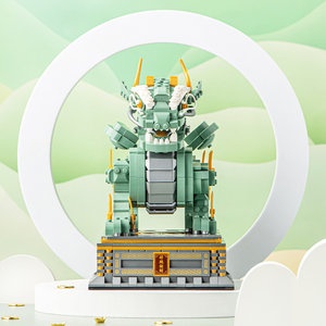 俐智loz积木 中国风国潮当道麒麟模型小颗粒拼装玩具益智成人拼图