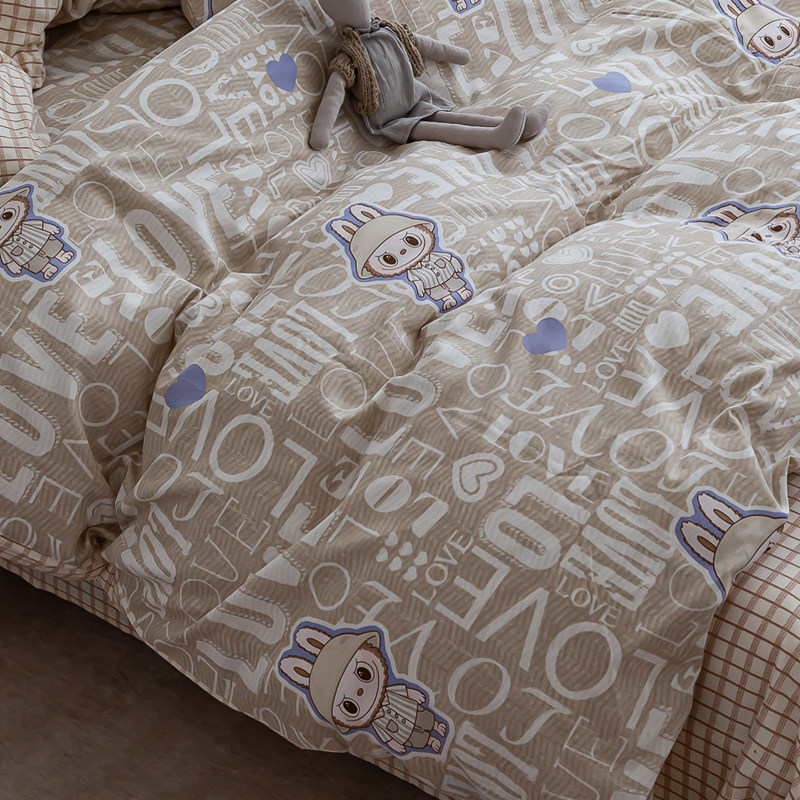 森柔拉布兔兔l儿童100纯棉床品定制床单被套单件床笠定做全棉褥套,淘宝优惠券,粉丝福利购,淘宝优惠卷