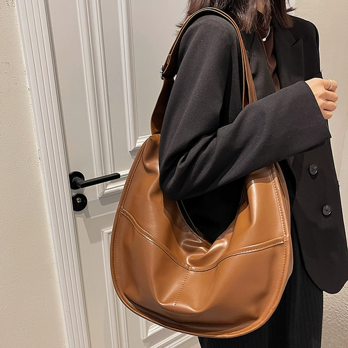 Весенняя полиуретановая сумка на одно плечо, брендовая вместительная и большая сумка через плечо, популярно в интернете