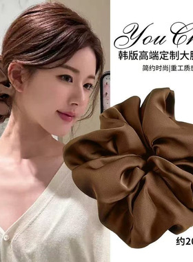 高品质复古超大号20CM 缎面大肠发圈女发绳扎头皮筋韩国发饰新款