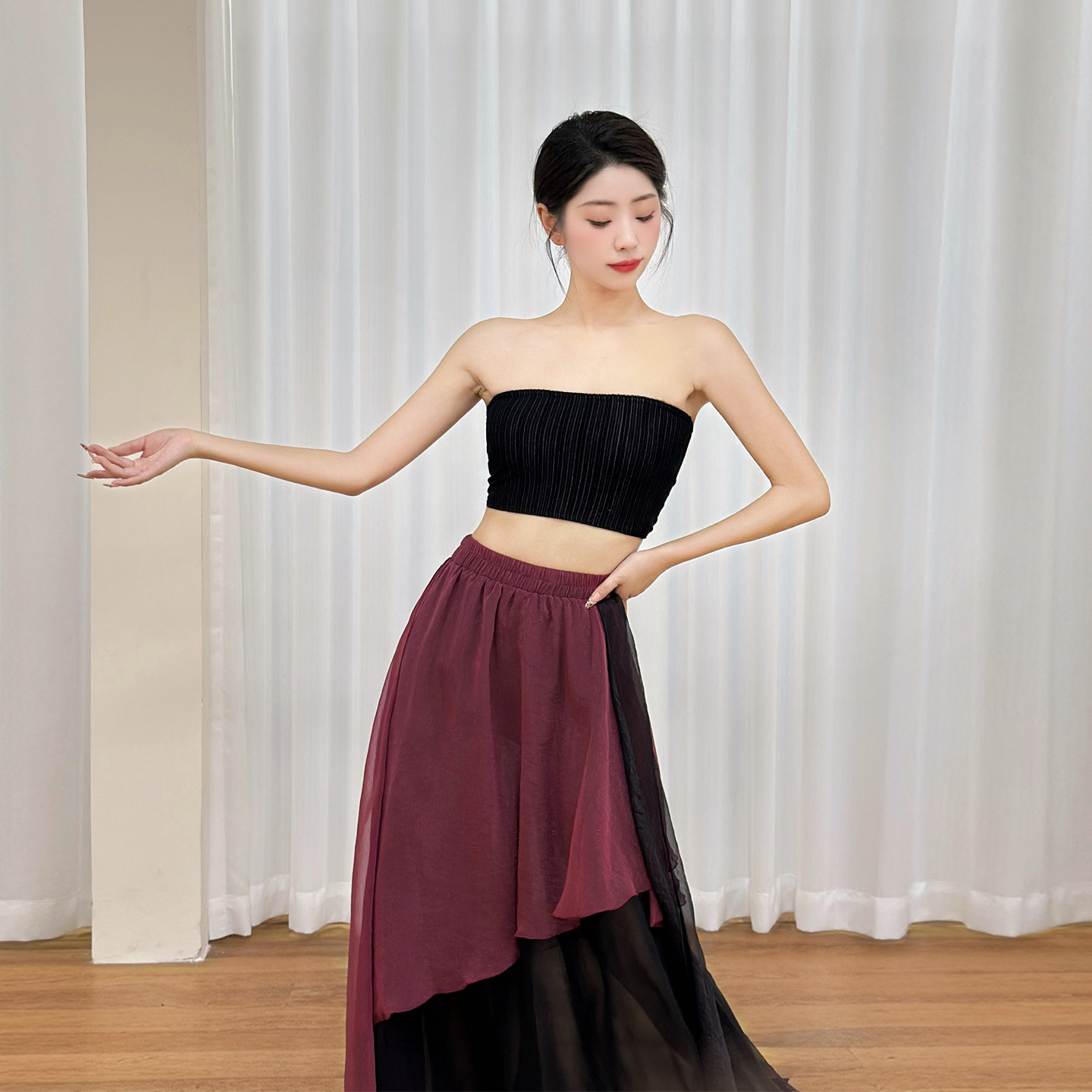 古典舞服大袖开衫纱衣黑色飘逸古风爵士舞蹈服原创外披中国舞套装,淘宝优惠券,粉丝福利购,淘宝优惠卷