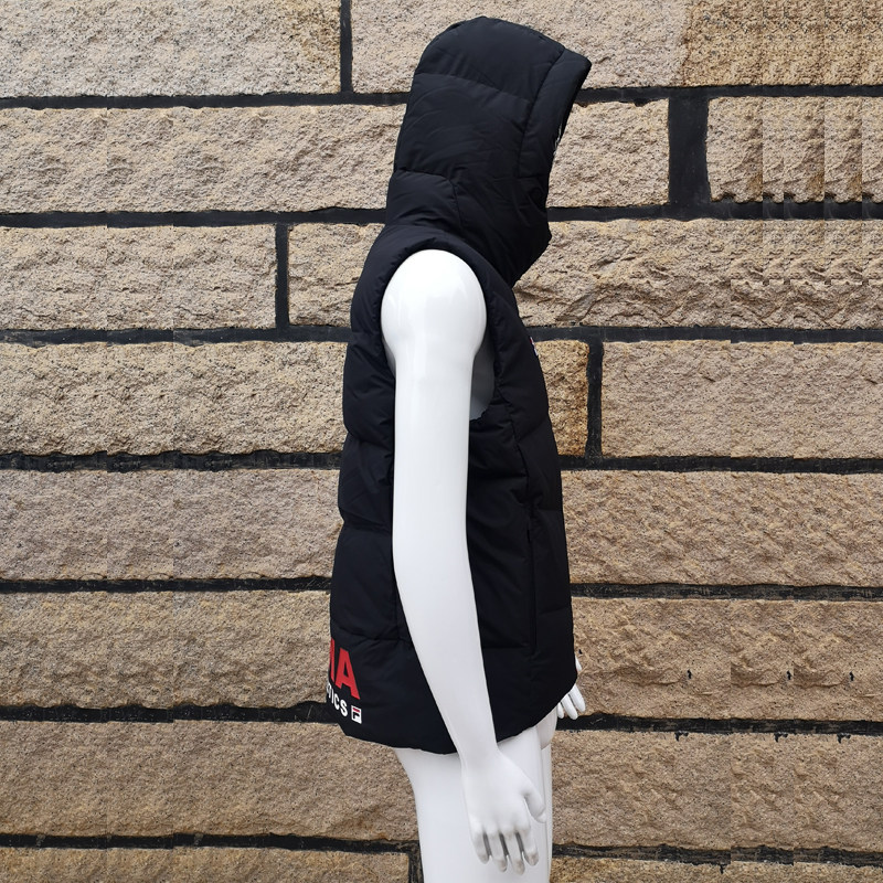 Fila/斐乐2020赞助中国代表团国家队深蓝白鸭绒连帽羽绒马甲国服,淘宝优惠券,粉丝福利购,淘宝优惠卷