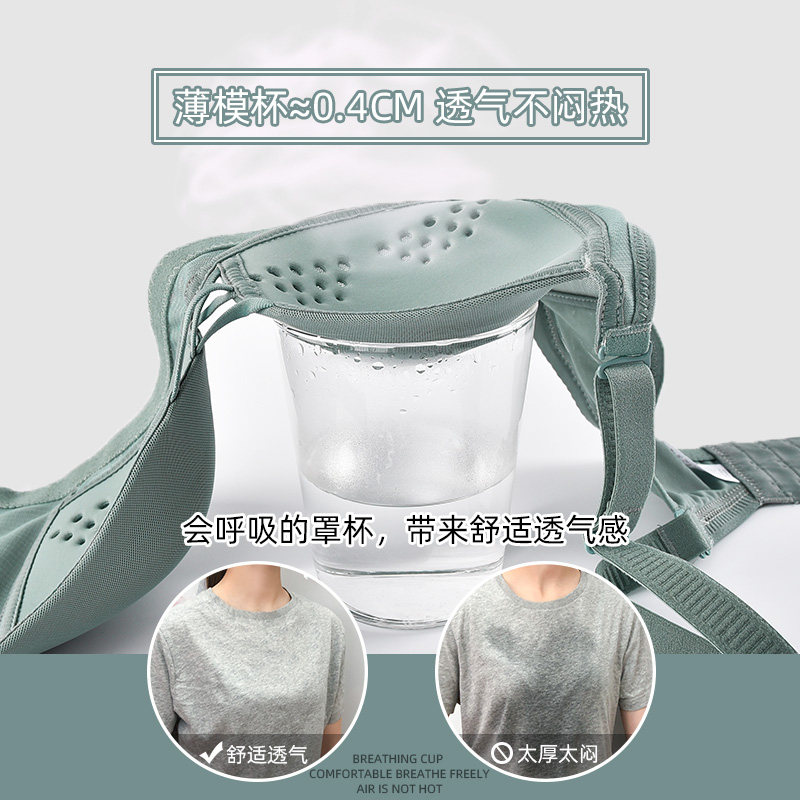 薄款大胸显小无钢圈调整型胖mm文胸 兰仪贝芬文胸