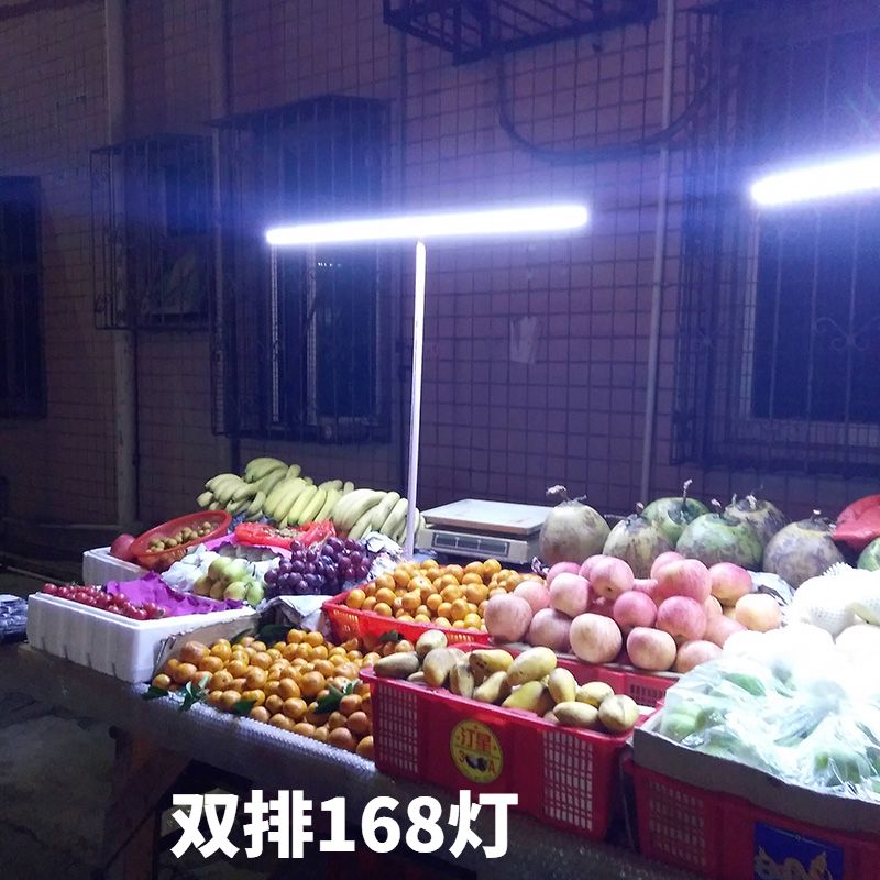 led硬灯条蓄电池12v24v48V60V夜市集市地摊摆摊灯电瓶灯管带夹子 - 图0