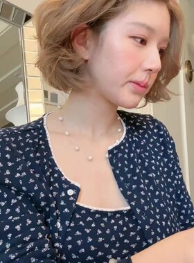 赵露思同款满天星施家珍珠项链女轻奢小众高级感锁骨链叠戴颈链