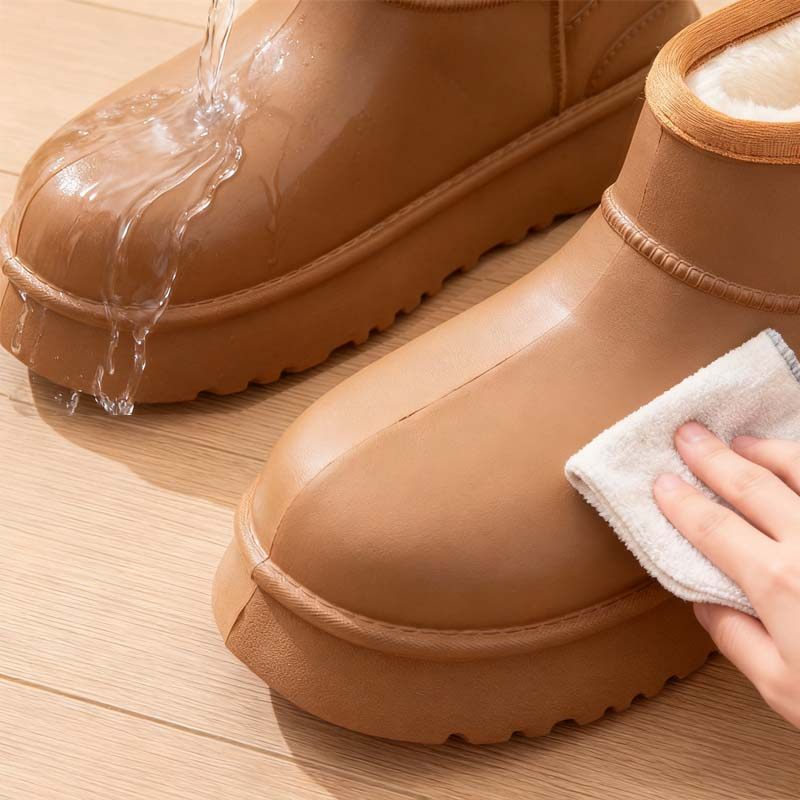 加绒雪地靴女冬季2025新款EVA防水防污外穿防滑耐磨短筒保暖棉靴,淘宝优惠券,粉丝福利购,淘宝优惠卷