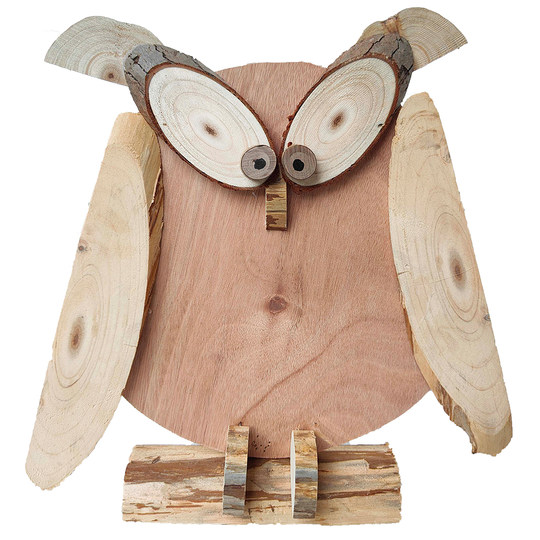 Creative small puppet owl wooden props kindergarten Internet celebrity window clothing display log decoration crafts