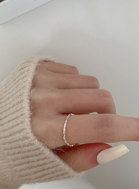 质感超强戒指925纯银素圈简约