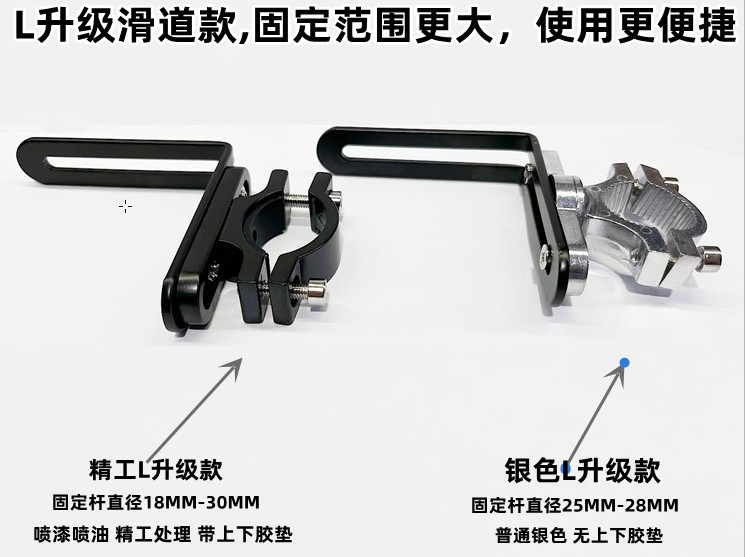 客车货车左右盲区侧视支架4路监控通用360度旋转摄像头金属支架-图1