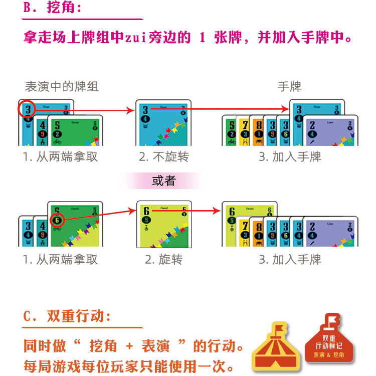 一百游搜索马戏团桌游2-5人扑克聚会趣味星探派对scout含惩罚牌 - 图2