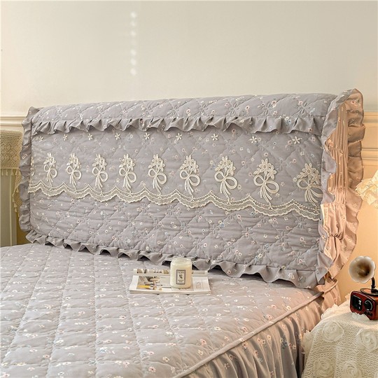 床头套罩2025新款全包卍能夹棉高档皮木床靠背套软包花边保护套罩