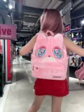 Розовый мультяшный школьный рюкзак для влюбленных, с медвежатами, надевается на плечо