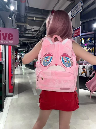 Розовый мультяшный школьный рюкзак для влюбленных, с медвежатами, надевается на плечо