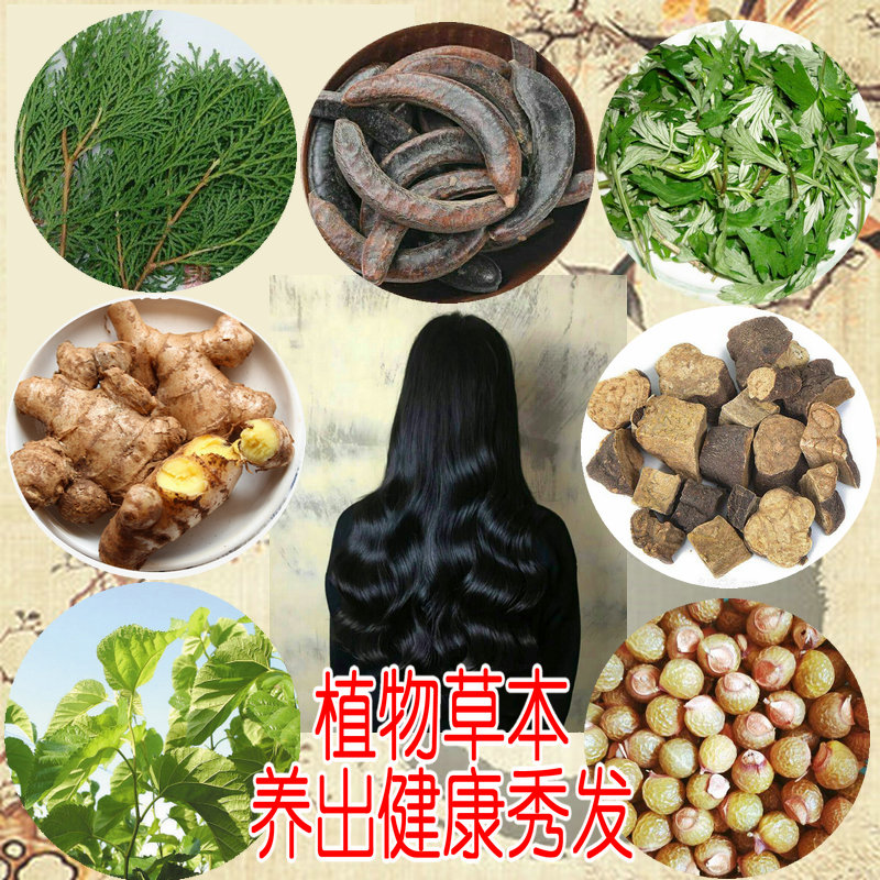 中药草本养护头发天然营养品老生姜侧柏叶固发防脱茶麸伴侣洗发粉 - 图1