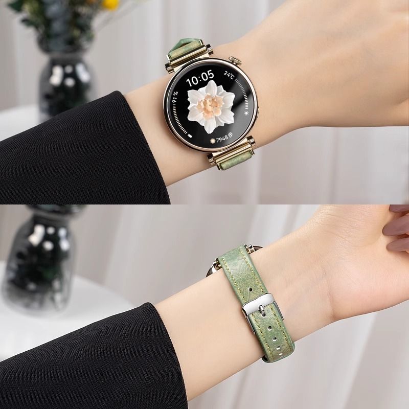 适用华为watchgt6表带皮质针扣gt5/gt4pro手表复古高级2/1代腕带 - 图2