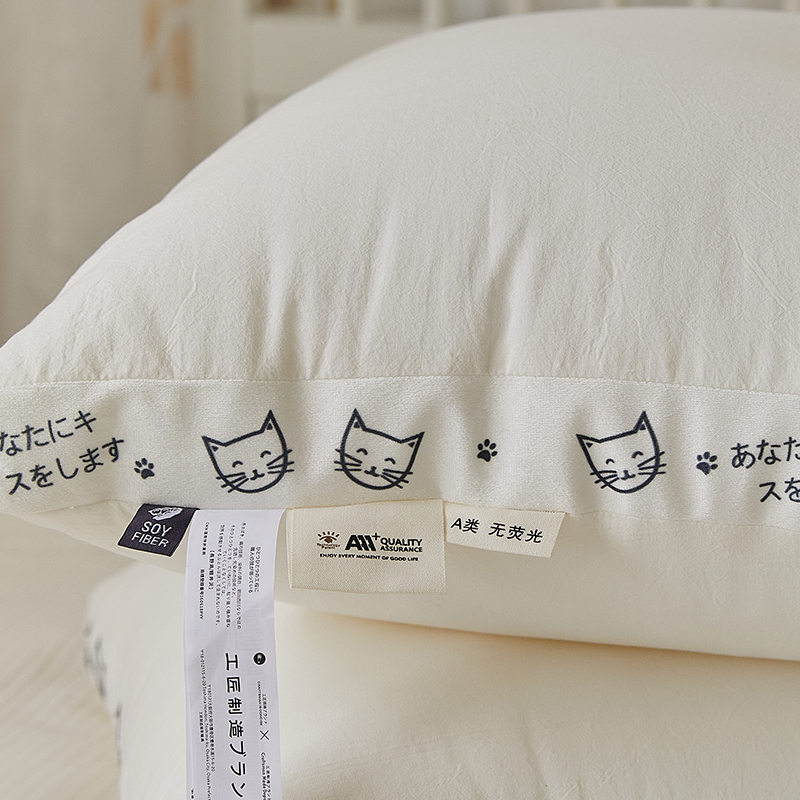 木悠a类全棉家用高弹枕芯单个装不塌陷护颈椎助睡眠枕头48cmx74cm - 图2