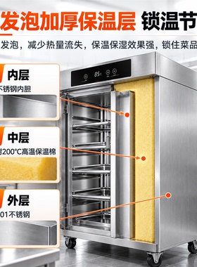 月子中心保温柜智能控温恒温餐食配送定制食堂宴会保温车商用移动