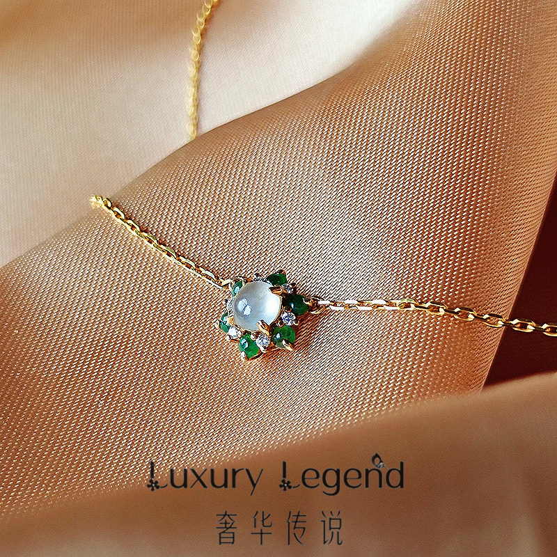 奢华传说珠宝太阳花开小黄金锁骨链 luxurylegend颈饰