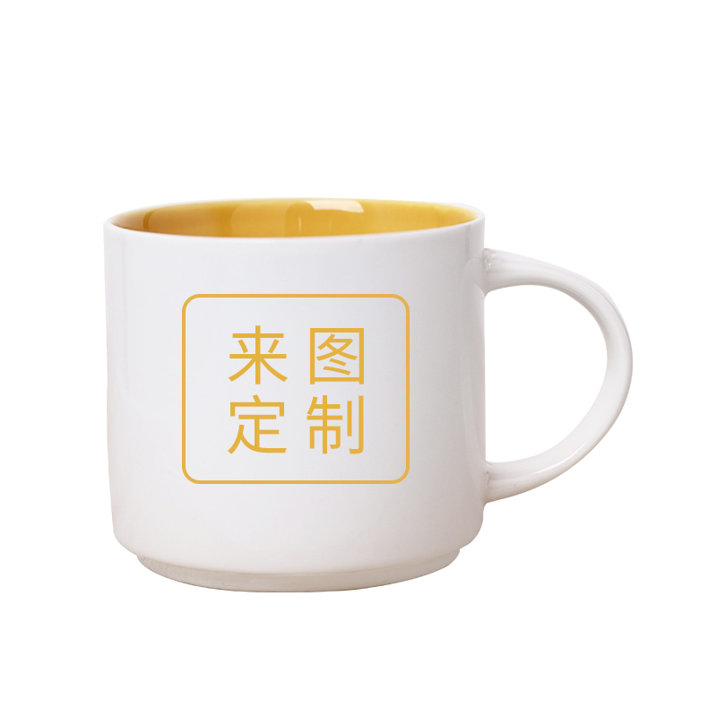kuyin马克杯定制logo大容量广告陶瓷杯子印图北欧美式咖啡杯订制C - 图3