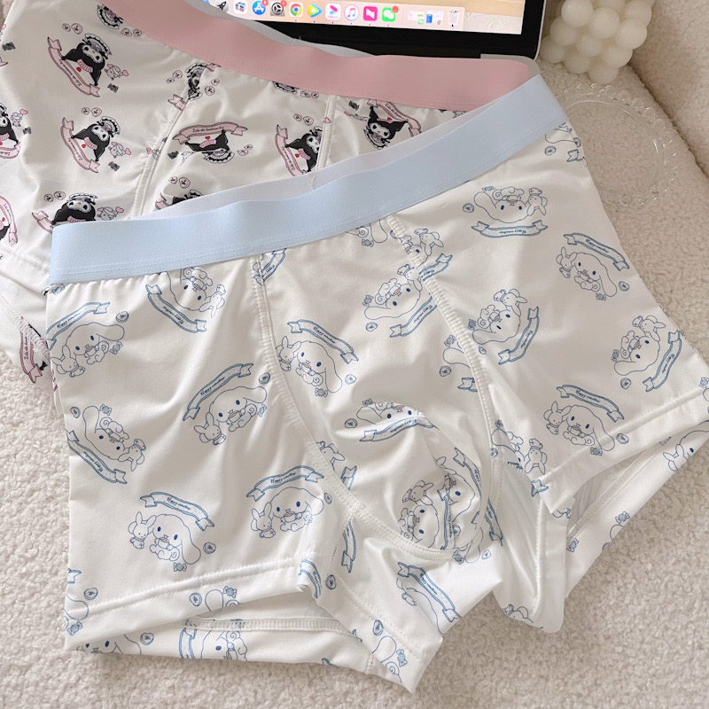 3丽欧男友～猛男凯蒂猫可爱卡通内裤男小奶狼狗平角裤送男友礼物
