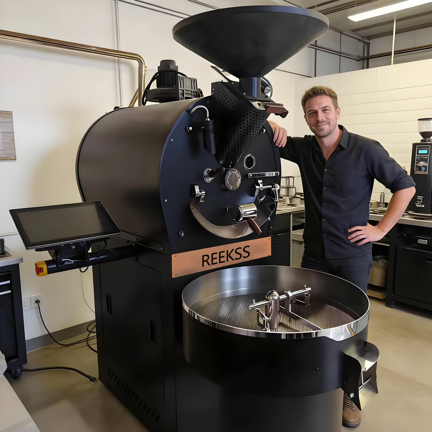 15KG全自动咖啡烘焙机东亿全热风式烘豆机商用电热款燃气款炒豆机,淘宝优惠券,粉丝福利购,淘宝优惠卷