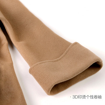 ເສື້ອຄຸມ cashmere double-sided camel ຍາວກາງປີ 2023 ພາກຮຽນ spring silhouette ໃຫມ່ silhouette double-sided woolen coat ແມ່ຍິງ cocoon ວ່າງ