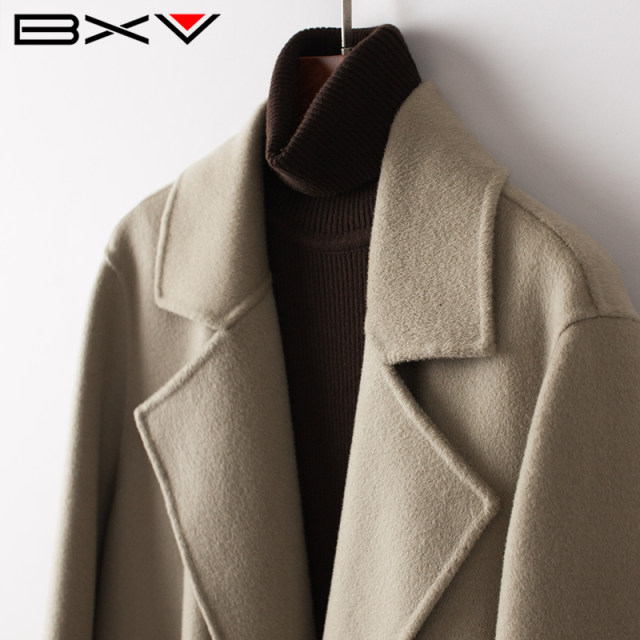 New fashion style high-end double-sided cashmere coat in autumn and winter