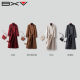Bxv stand collar red double-sided cashmere coat mid-length