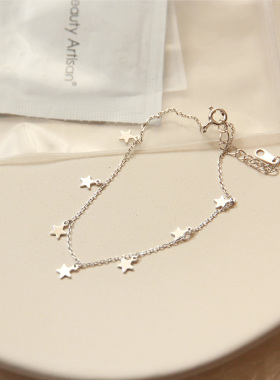 MISSANNA轻奢ins风纯银饰手链