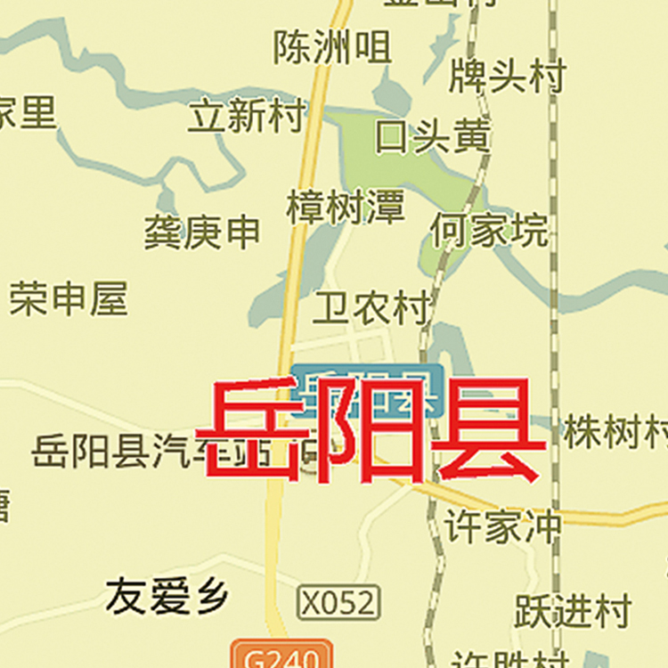 2024新款岳阳市地图贴图办公室挂图高清防水墙壁贴超大装饰画定制-图2