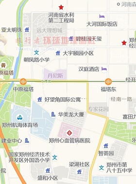 巨幅郑州市区地图订制新版海报
