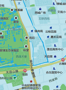 2026新款杭州市区地图办公室挂图高清防水墙壁贴超大装饰画定制
