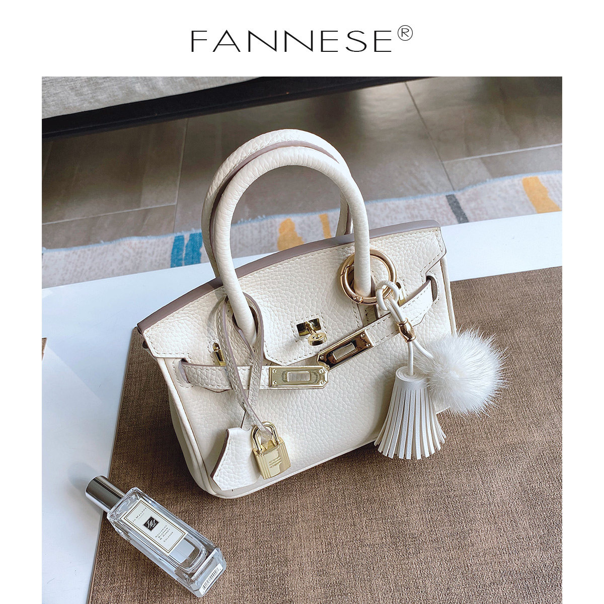 真皮迷你2021新款夏季荔枝纹铂金包 梵妮诗女士包袋