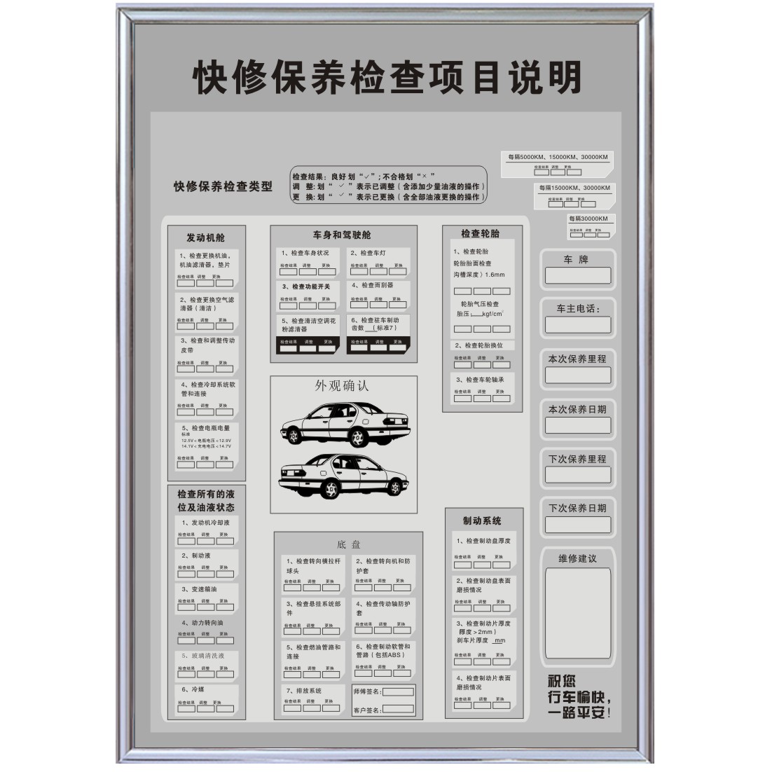 汽修厂工时收费标准管理制度标识牌二类三类维修理全套4S店标志牌 - 图2