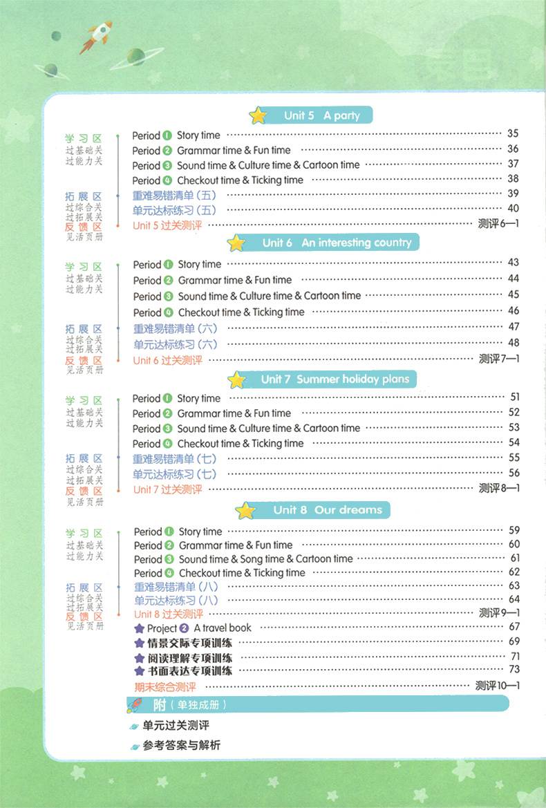 2023一遍过小学六年级下册英语同步训练译林版6年级下册试卷测试卷练习册练习题作业本天天练一课一练同步训练天天练单元期末-图3