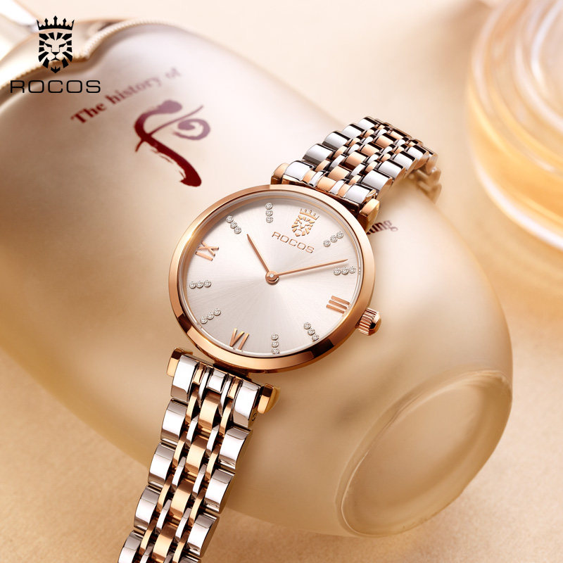 雷克斯女简约气质时尚潮流风女士表 东祥手表国产腕表