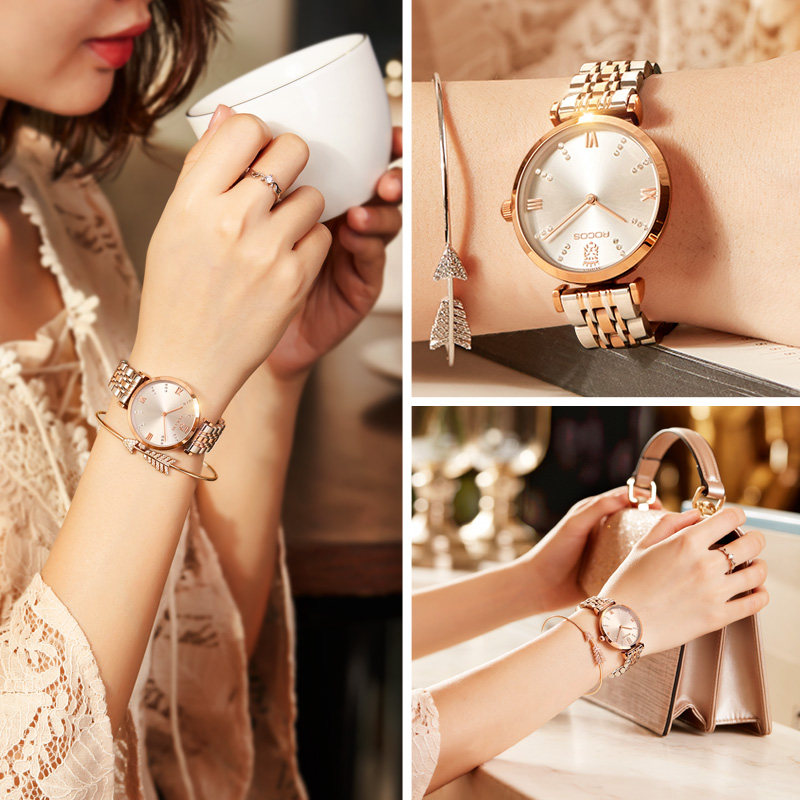 雷克斯女简约气质时尚潮流风女士表 东祥手表国产腕表