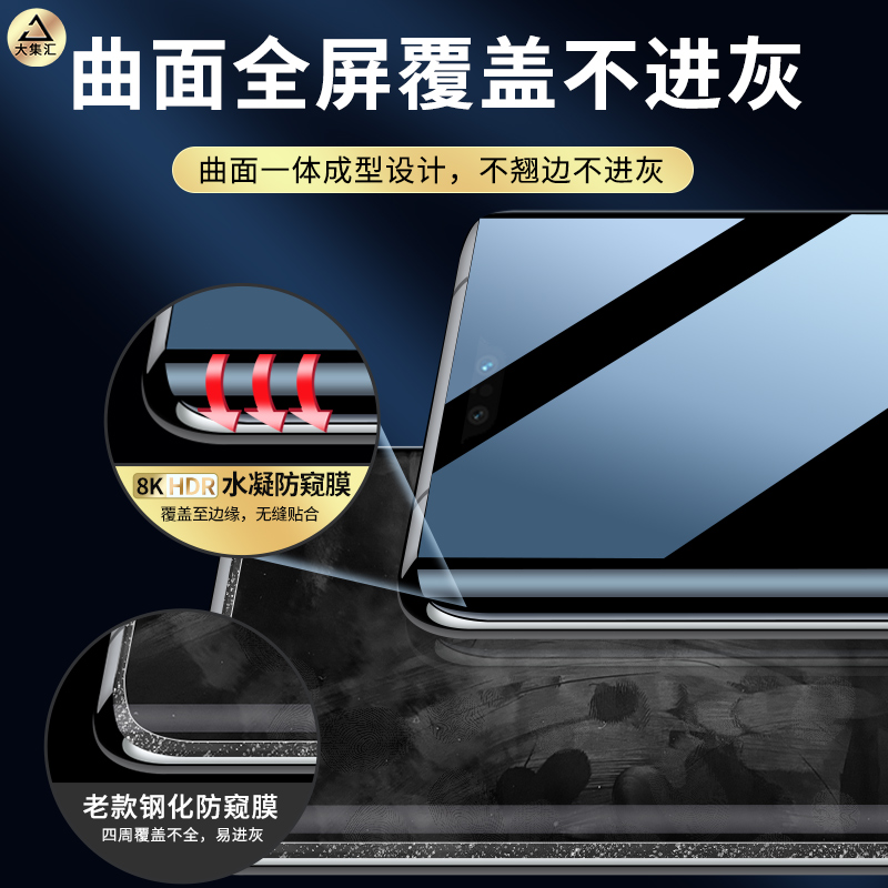 适用vivos12pro钢化水凝膜s16手机s15防窥膜vovis10全屏s10e覆盖s12vivo新款por防窥vivis15指纹解锁vovos16-图2