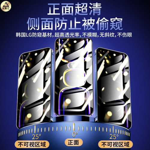 大集汇适用红米k80钢化膜K60K70小米15/14/13手机note12Turbo3至尊版11t10E防窥30无尘仓9redmi新款K40k50pro - 图0
