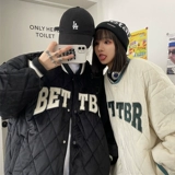 Tide, бейсбольная форма, ретро стеганая утепленная куртка, пуховик подходит для мужчин и женщин, в американском стиле